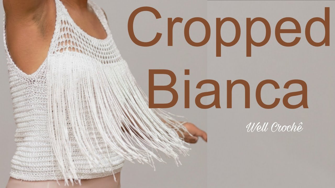 Cropped em Crochê com franja Bianca