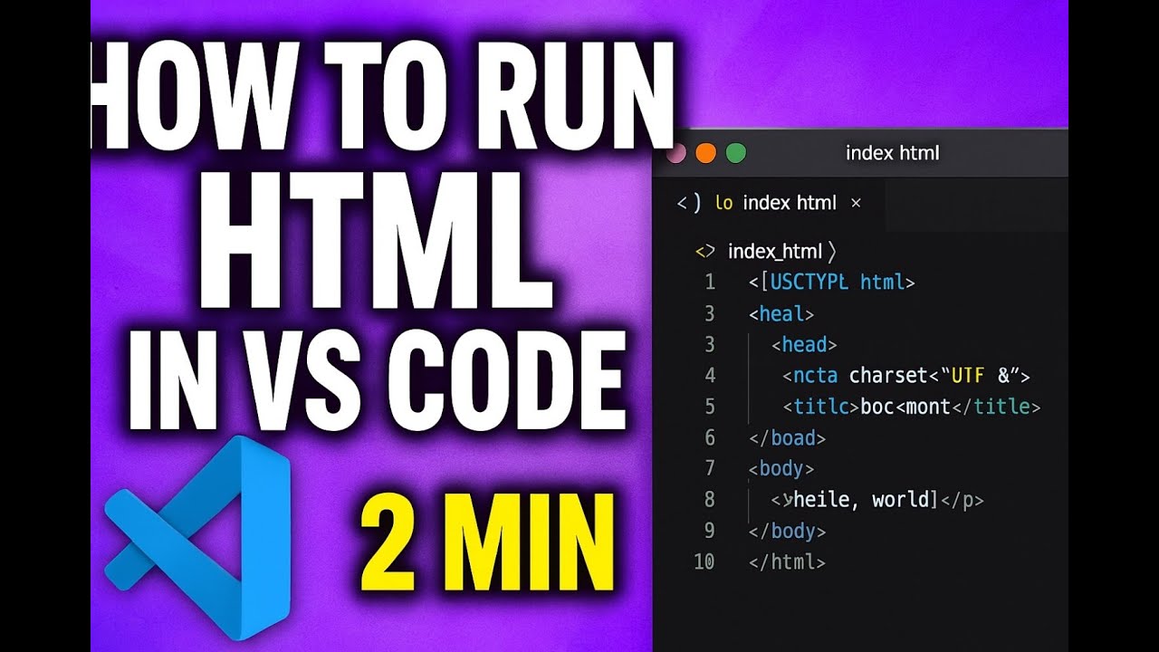 How to Run HTML in VS Code in 2 Minute ⚡ | Beginner Tutorial 2025 - YouTube