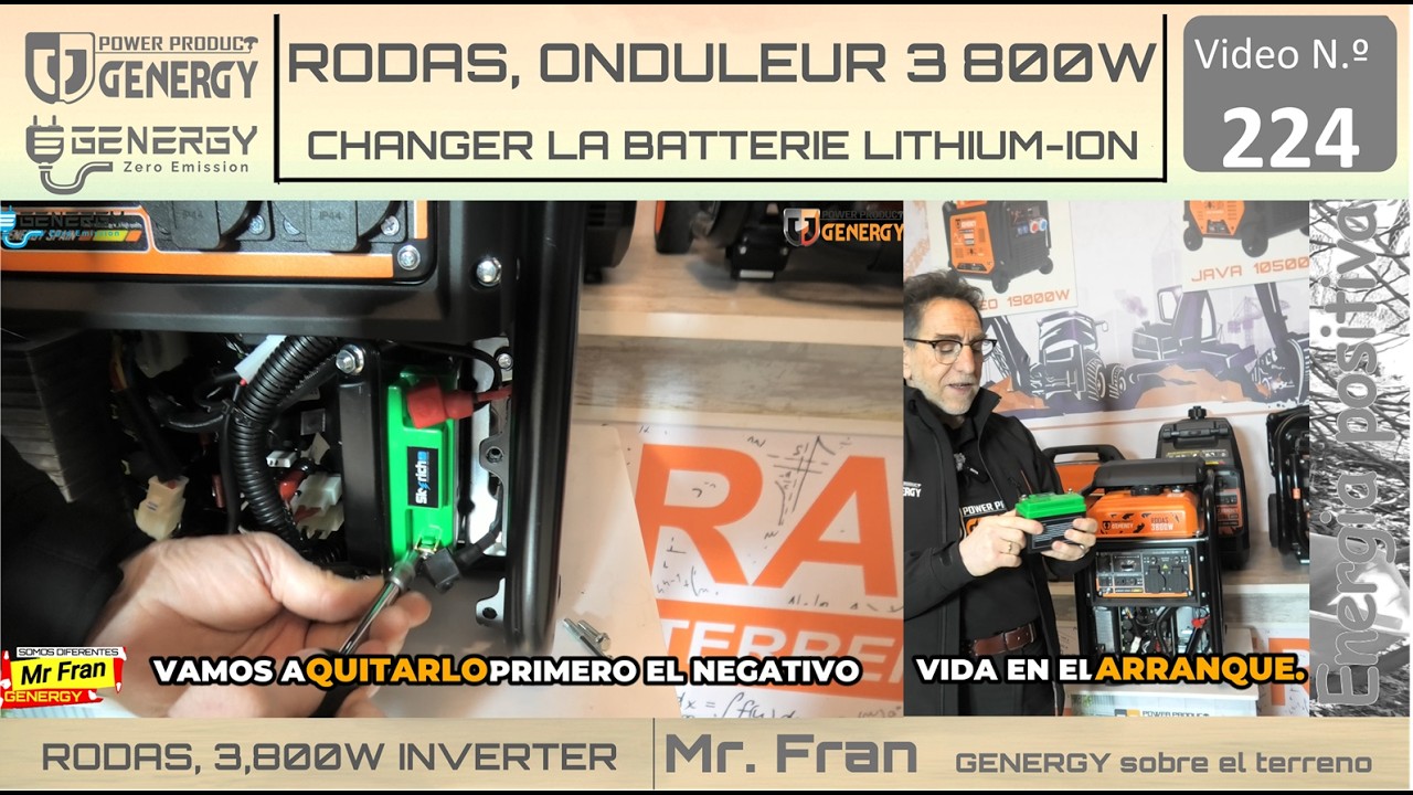Comment changer la batterie d'un générateur Genergy RODAS | Tutoriel étape par étape