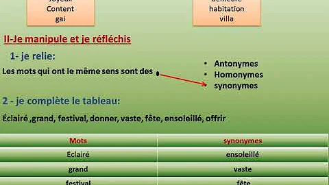 Quel est le synonyme du mot présentation ?