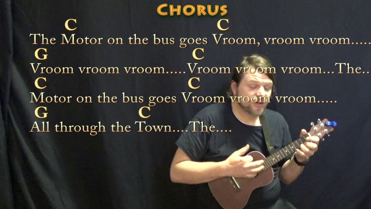 Wheels on the Bus (Kid Song) Ukulele Cover Lesson in C Major with Chords/Lyrics  - YouTube