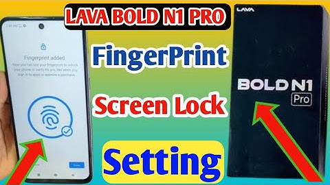 How to Set Fingerprint Lock in Lava Bold N1 pro 5g/display fingerprint lock kaise lagaye/fingerprint