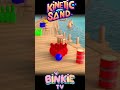 🌈🎳 Bowling Ball Smashes Kinetic Sand Colors on Seaside Pier Race | Binkie TV