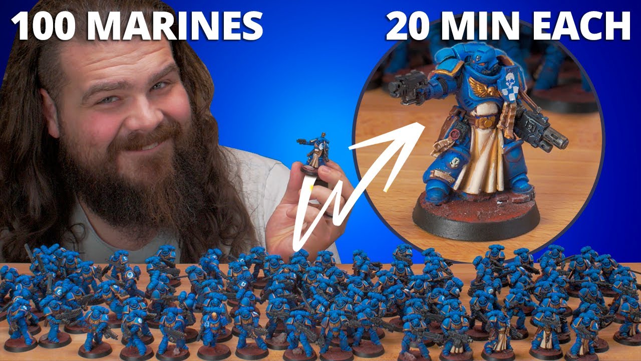 Batch Painting Space Marines as FAST as possible