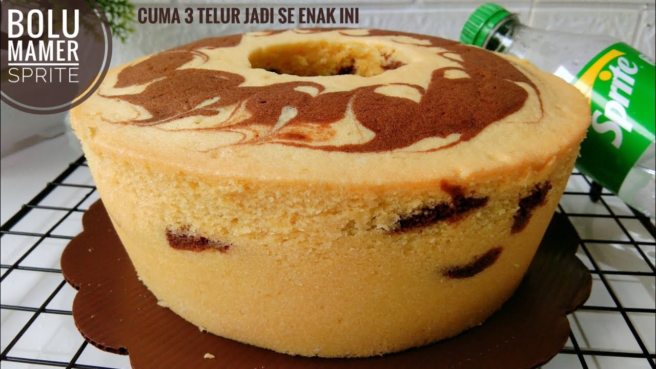 BOLU MARMER 3 TELUR CUMA PAKAI SPRITE HASILNYA SUPER LEMBUT BERHARI-HARI
