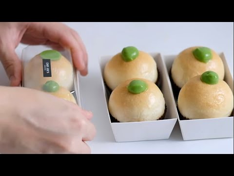 ขนมปังสังขยาใบเตย ขนมปังนุ่มหนึบ Pandan Custard Buns ทำขนมกับเชฟโจ Ep.