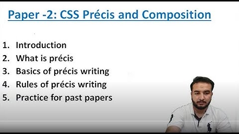 (Complete Lecture- Precis Writing) CSS Crash Course English Precis and Composition lecture-1