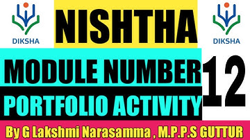 MODULE 12 | PORTFOLIO ACTIVITY 12 | MODEL FOR  NISHTHA| CLASS 6|DIKSHA
