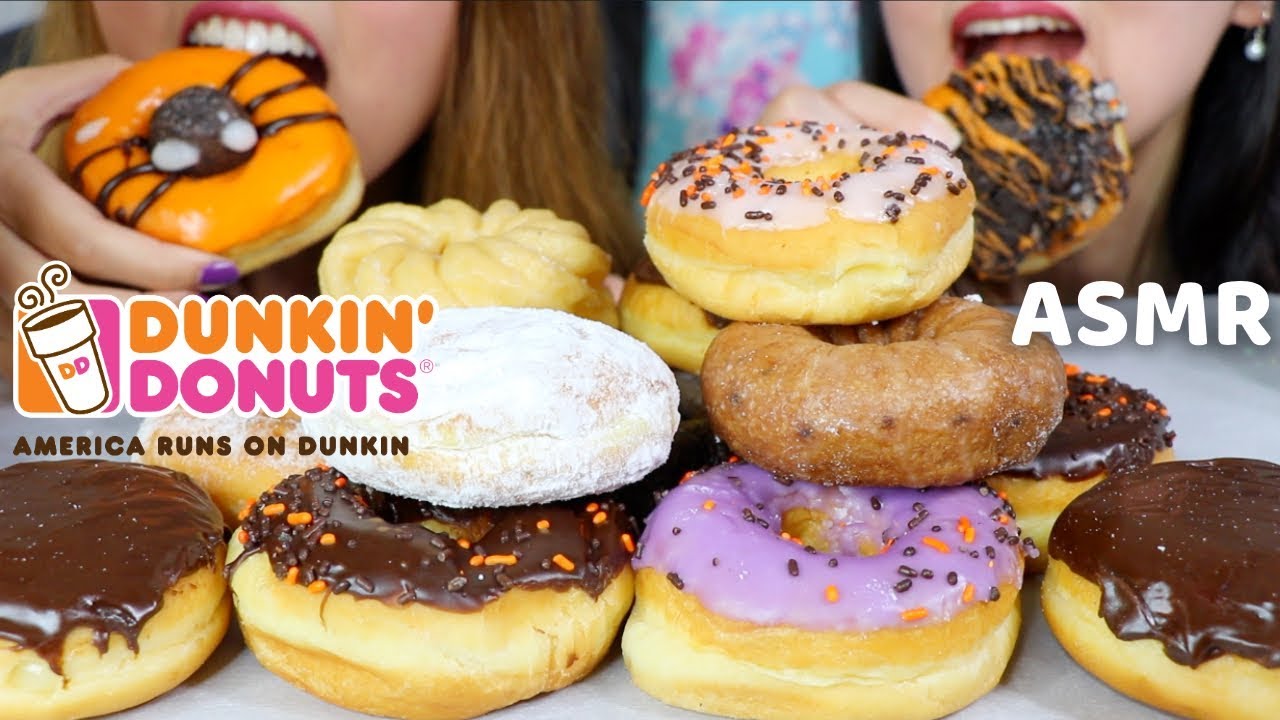 ASMR DUNKIN DONUTS *SOFT EATING SOUNDS* 50K SUBSCRIBER SPECIAL | Kim&Liz ASMR