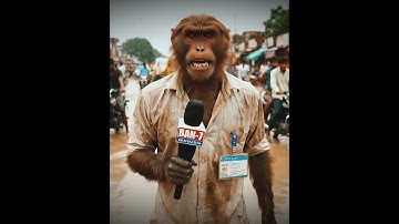 BANDAR KI REPORTING😂😂 #funny #monkey #comedy #ai #shortsfeed  #memes #ytshorts #trending