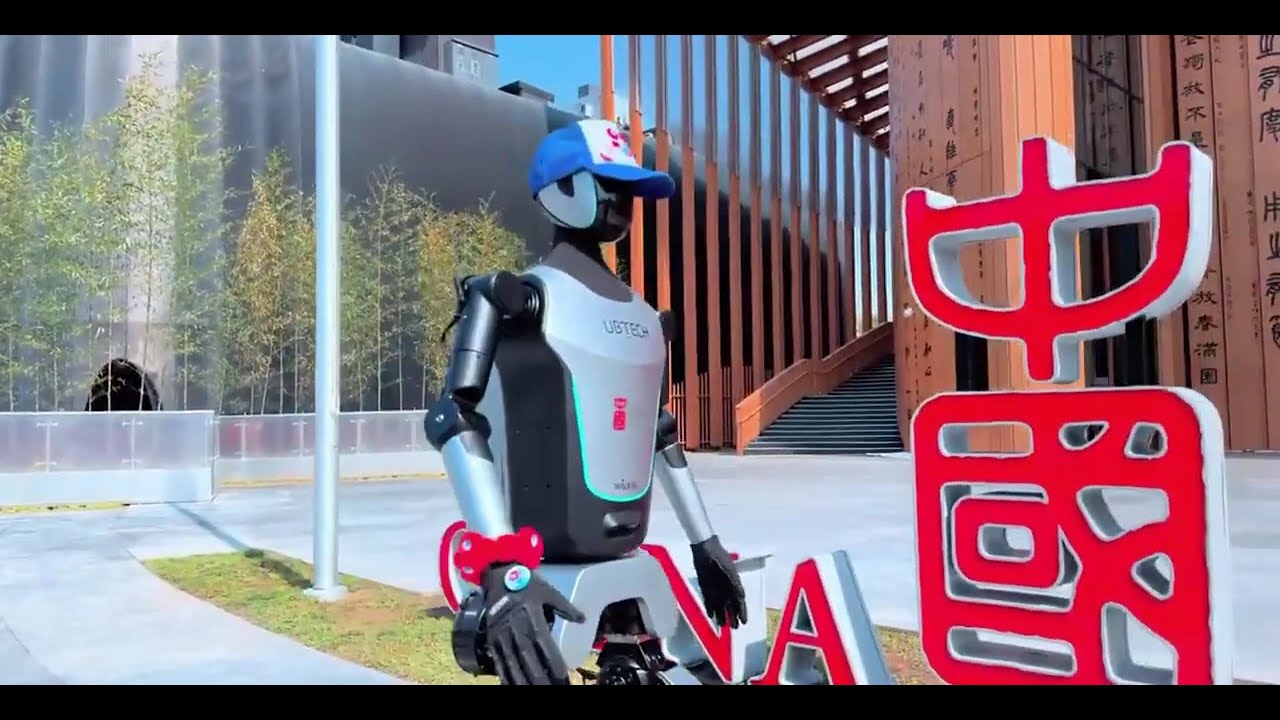 First embodied AI "Tour Guide" Walker C Humanoid Robot At Osaka Expo 2025