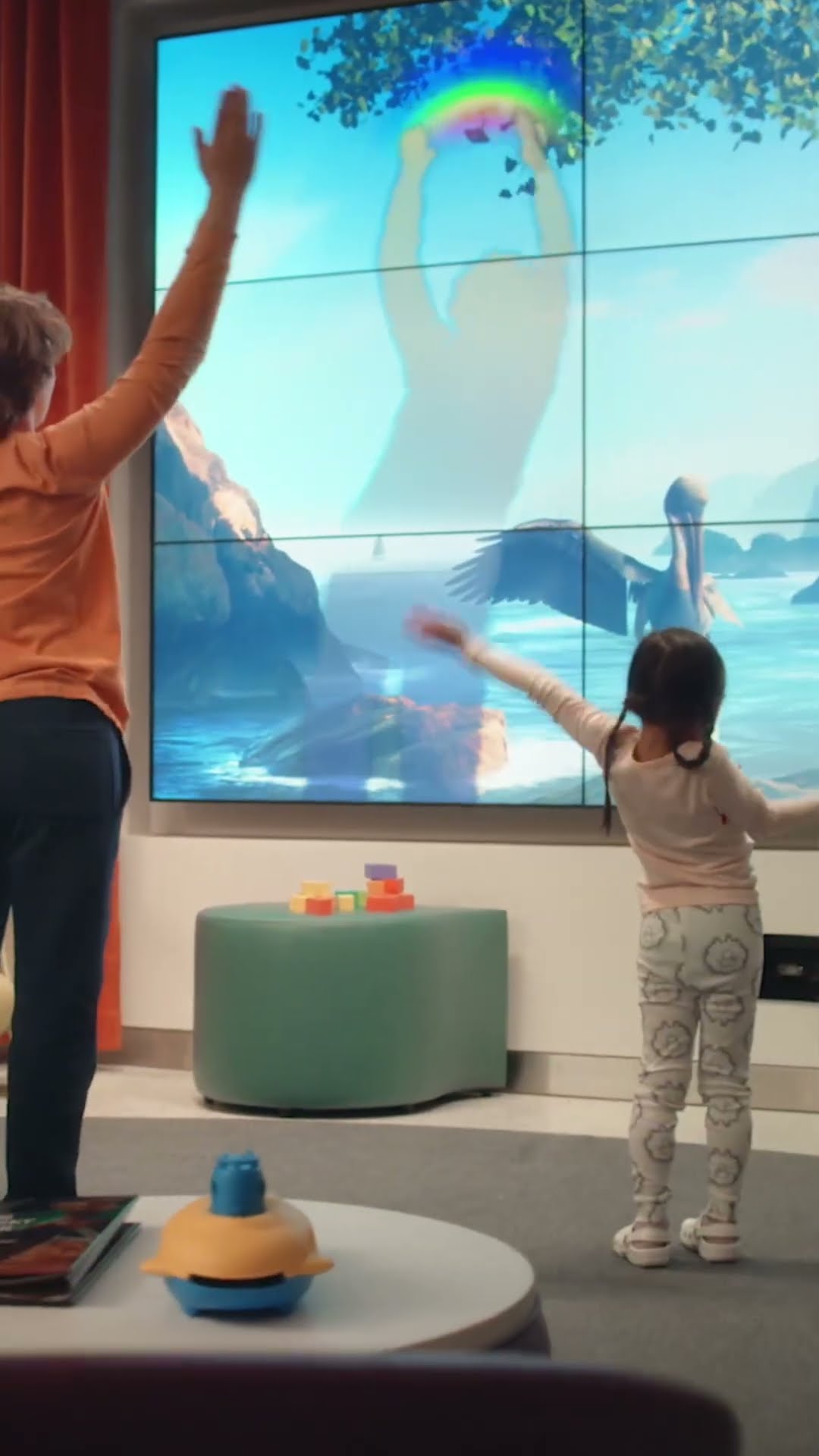 Interactive Wall at Stanford Children's Hospital