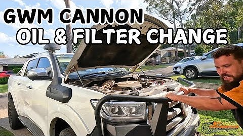 GWM Cannon - Oil & Oil Filter Change - Tips and Tricks