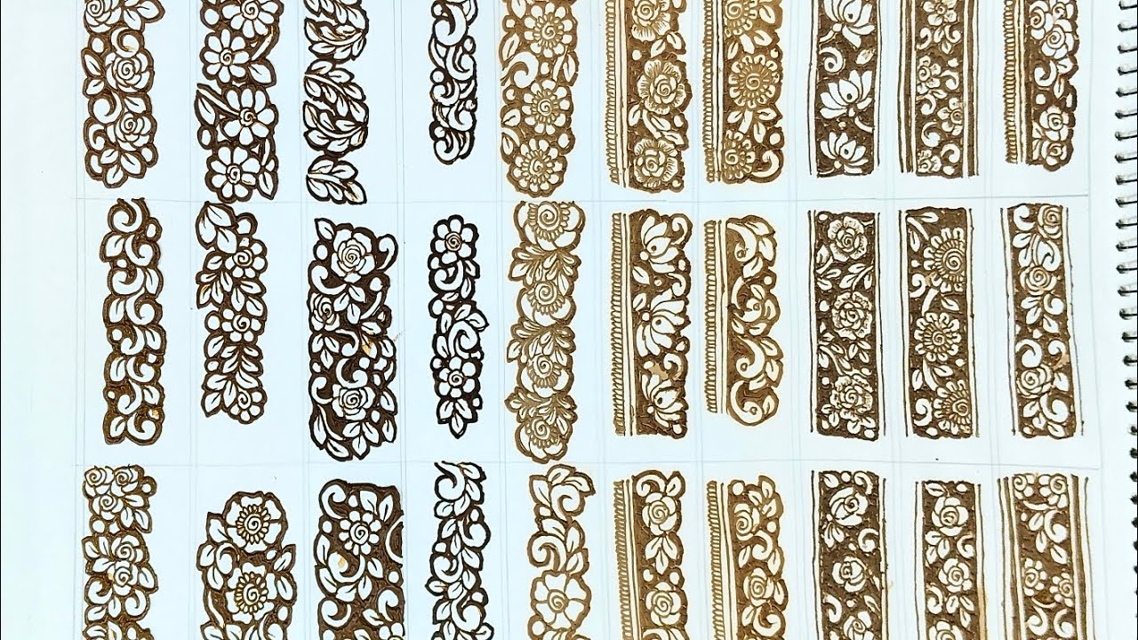 Henna cut work negative design |part 3| last part 