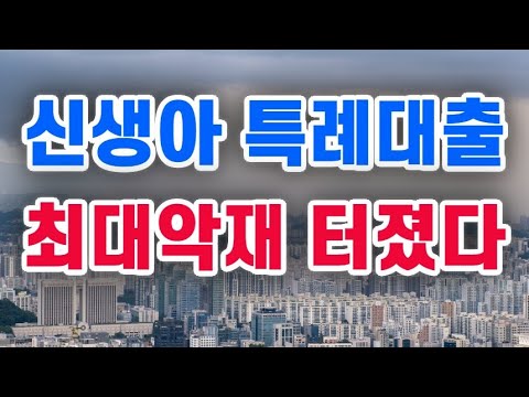 신생아 특례대출 + 최대악재 터졌다