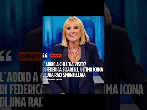 Video Federica Sciarelli lascia Chi l'ha visto: Questi 22 anni una bellissima passeggiata
