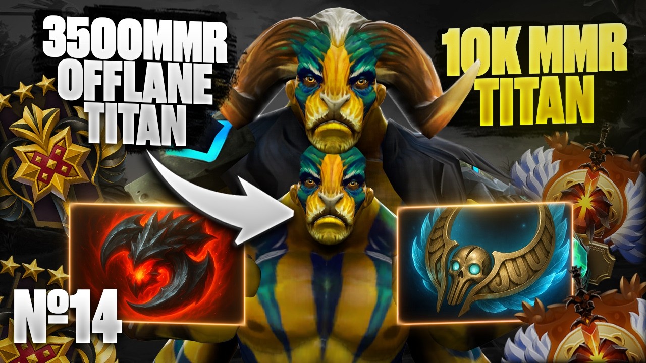🔥 10К ММР ТИТАН СМОТРИТ ИГРУ 3500ММR OFFLANE ELDER TITAN | № 14 🔥