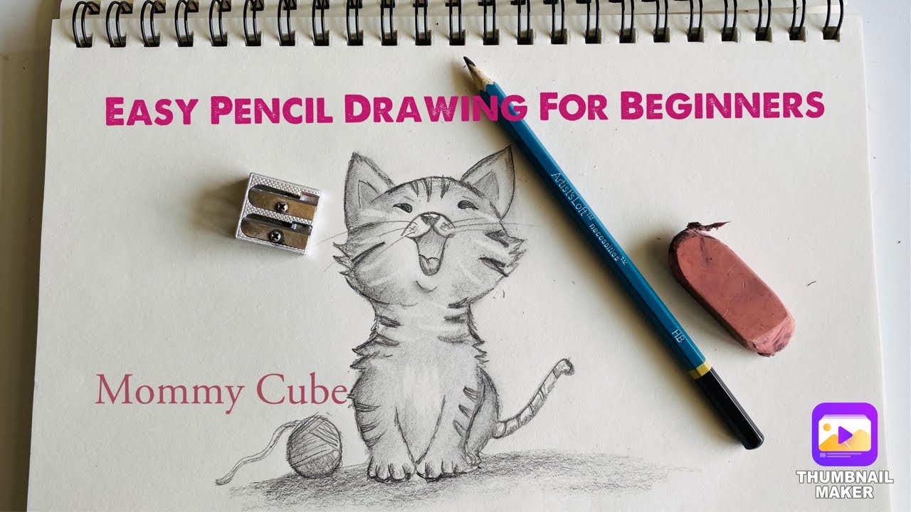 Pencil drawing with shading techniques for kids / beginners easy