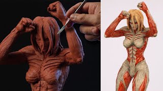 Sculpting FEMALE TITAN | Attack On Titan [ Shingeki No Kyojin ]