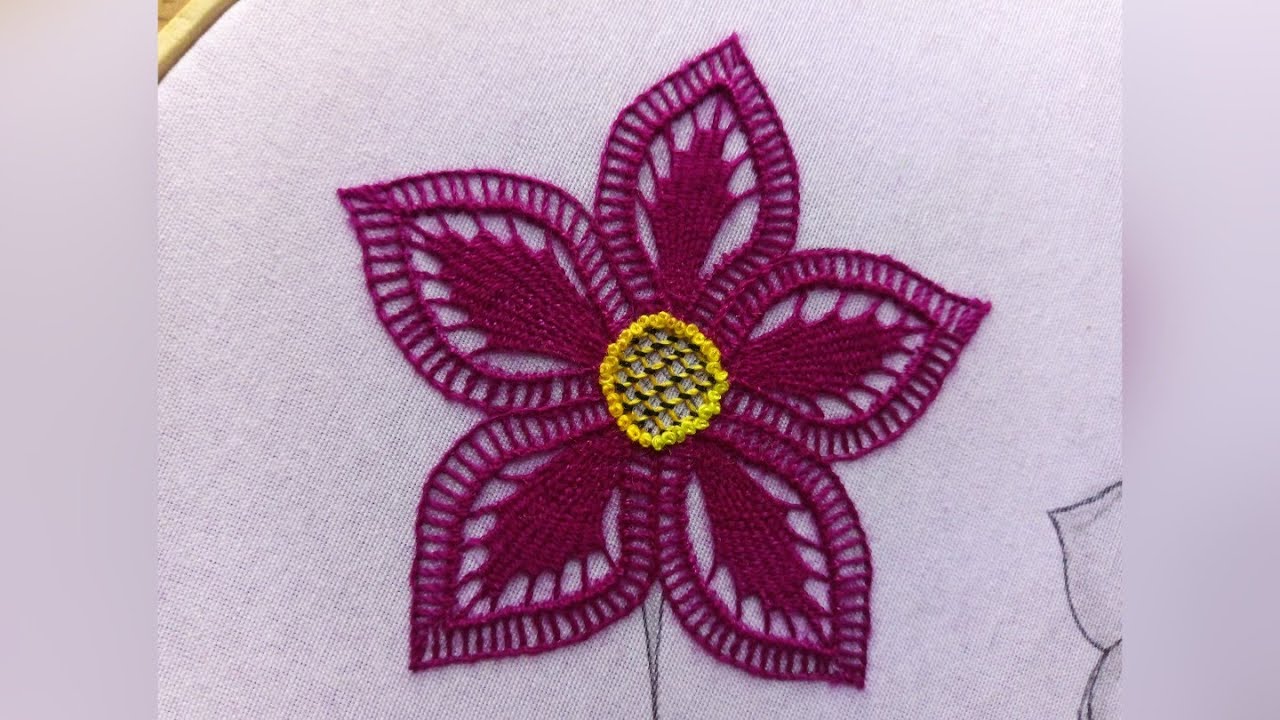 Hermosa puntada fantasía para bordar flores !!! te encantará !!