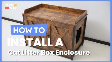 How to Install the Cat Litter Box Enclosure | PV10017#costway #howto