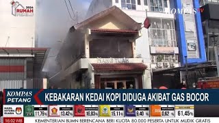 Kebakaran Kedai Kopi Yang Diduga Akibat Gas Bocor Di Kawasan Gambir Jakarta Pusat