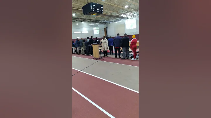 Marilyn Wade singing the National Anthem for Jerem...