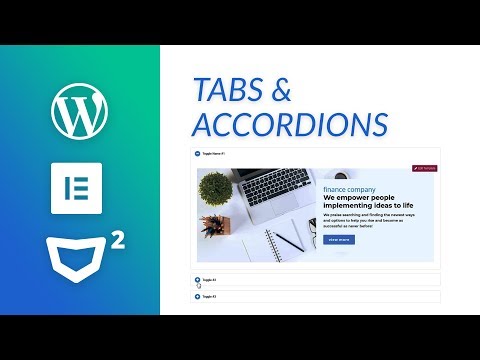 Tabs and Accordions on WordPress with Elementor  - Elementor Tutorial