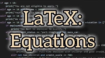 Mastering LaTeX: How To Have Equations