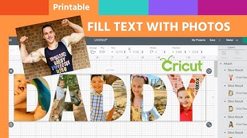 How to fill text with photos l How to upload images to Cricut Design Space