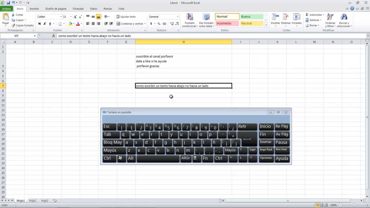 Como Escribir En Excel Como Escribir Un Texto Hacia Abajo Y No Hacia Un Lado En EXCEL, Bien  Explicado Fácil - YouTube
