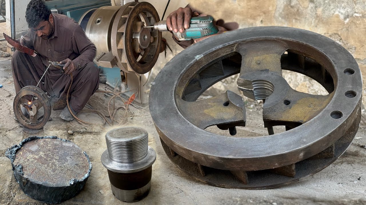 Severely Damaged Centrifugal Pump Impeller — Heavy Repair Work Driven by a Determined Mechanic…
