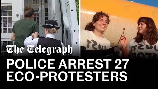 Police arrest 27 Just Stop Oil organisers for ‘planning airport disruption’