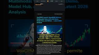 🧐👉 VoxCPM2: El modelo de voz IA que revoluciona el doblaje y streaming #QixNewsAI