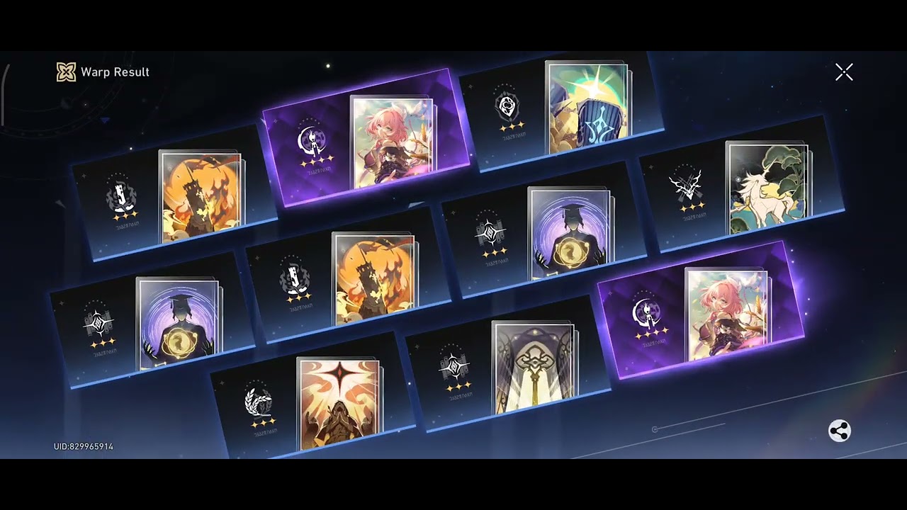 Yao Guang pulling (5050 pity g*mble) - Honkai Star Rail 4.0 