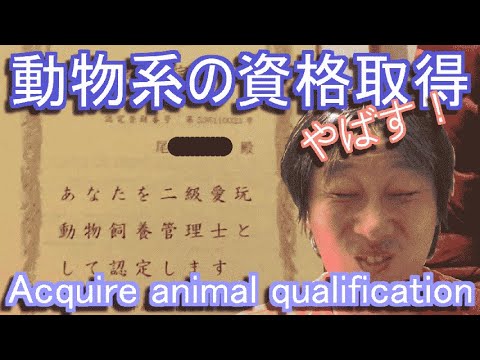 愛玩動物飼養管理士の資格取得の受験について合格率 点 Youtube