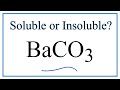 Solubility of Carbonates in Water