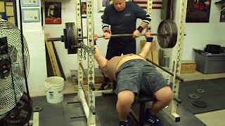 Nick Ufford benches 3 reps at 455