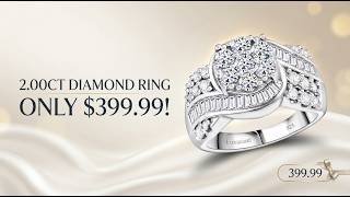 Luxuriant Lab Grown Diamond Infinity Spark Ring in Silver 2ctw