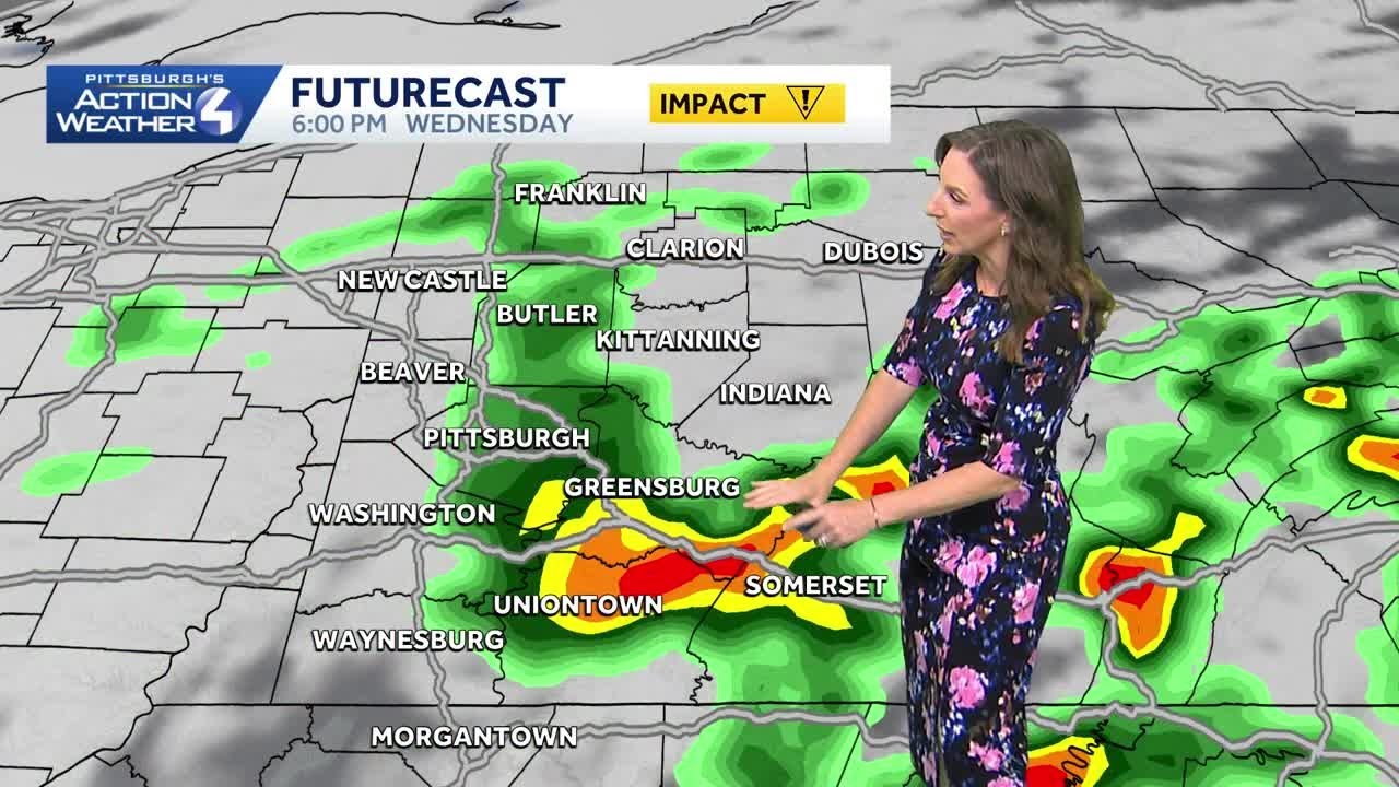 Impact Day: Scattered Rain and Storms for Western PA - YouTube