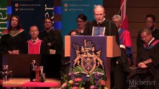 Michener Convocation 2016 - Education Committee Chair Speech - Cliff Nordal