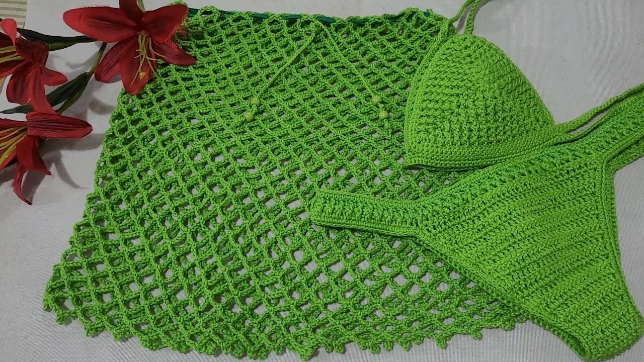 SAÍDA DE PRAIA SAIA EM CROCHÊ FÁCIL E SEM EMENDAS | Passo a Passo