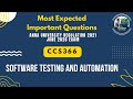 CCS366 Software Testing and Automation Important Questions in Tamil||Anna University Regulation 2021