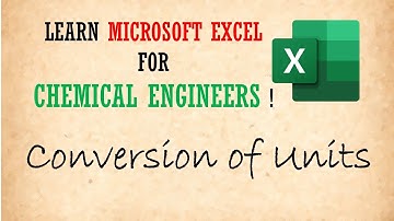 Excel for Chemical Engineers in Urdu/Hindi [11] Conversion of Units (1/2)