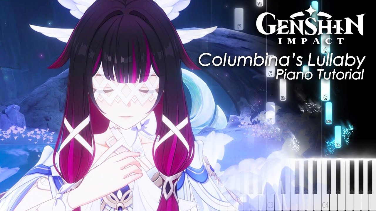 Columbina's Lullaby 「Silvermoon Hall (Blue) OST」- Genshin Impact Piano Tutorial & Sheet Music