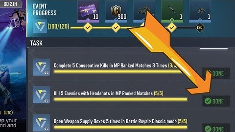 Call Of Duty Mobile Kill 5 Enemies with Headshots in MP Ranked Matches Task Complete