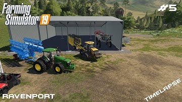 Getting fields ready for planting | Timelapse on Ravenport | Farming Simulator 19 | Episode 5