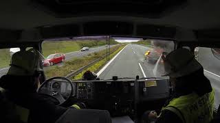 German firefighters amazing response to motorway accident
