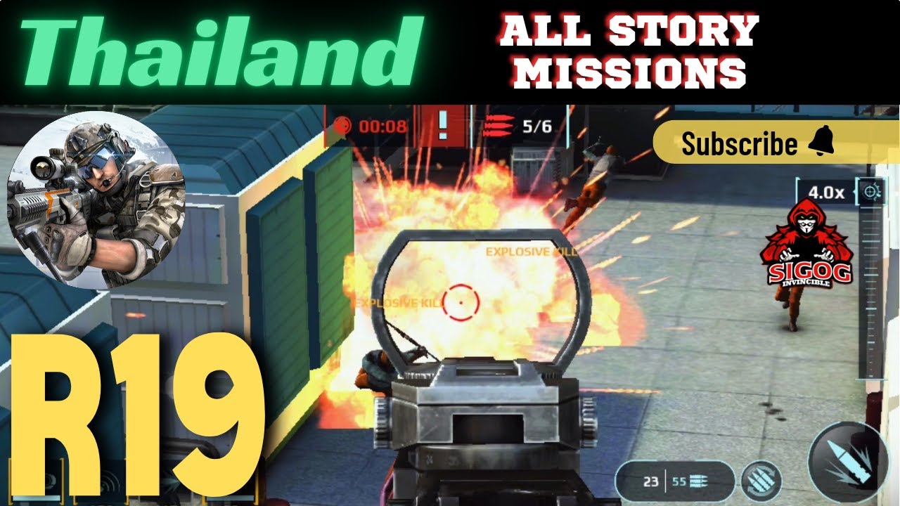 Sniper fury R19 Thailand All Story Missions | Sniper Fury gameplay | Invincible Sigog