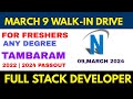 MARCH 09,2024 WALK-IN DRIVE for freshers | FULL STACK DEVELOPER WANTED | walk-in drive for freshers